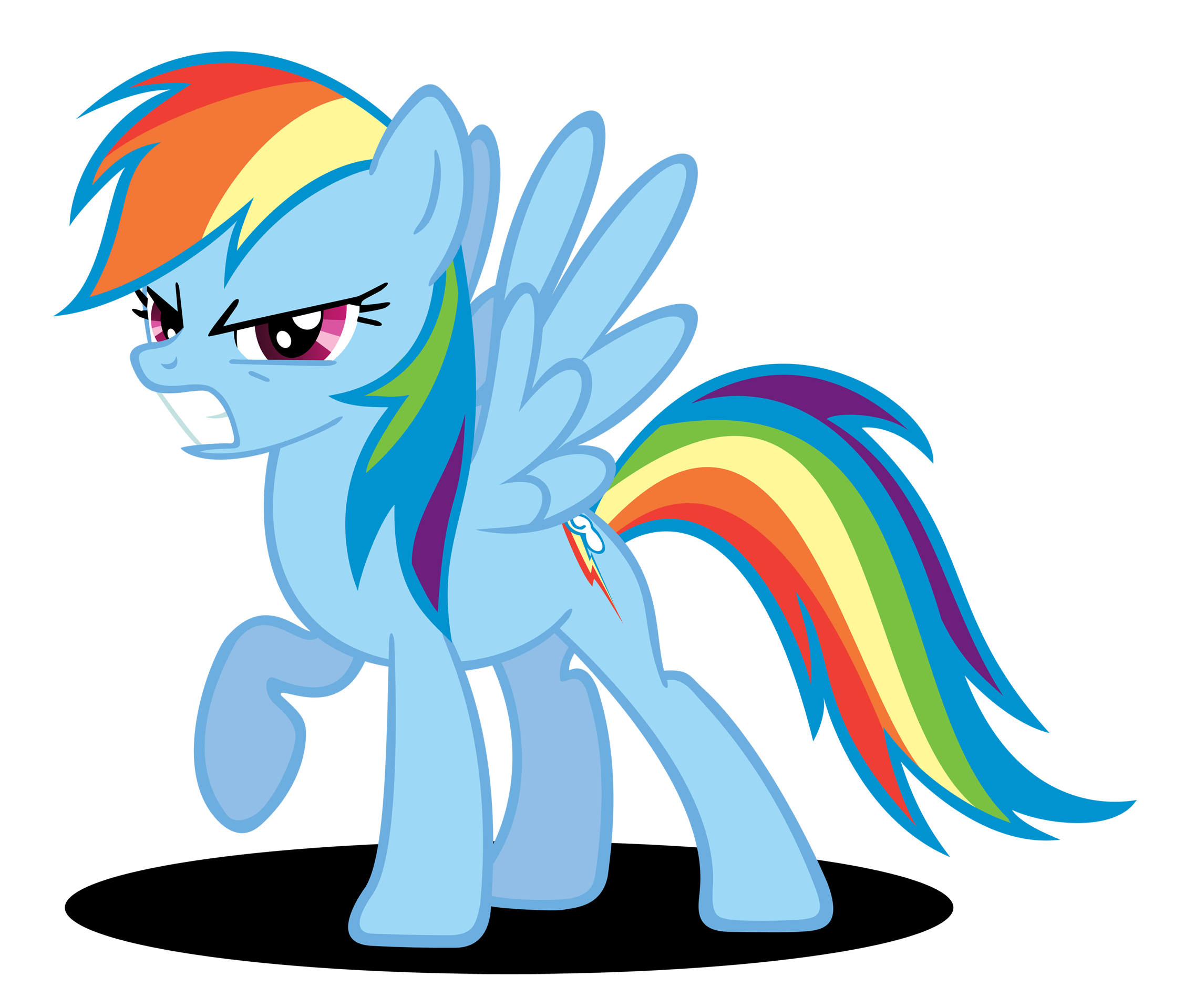 Rainbow Dash Angry PNG Clipart Background