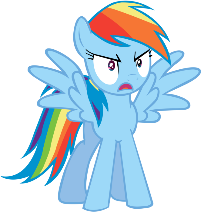 Rainbow Dash Fury, Rage, Emotion PNG Image