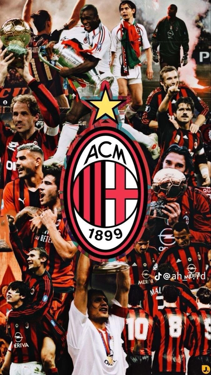 ac milan logo, AC Milan Wallpapers 4k, ADAM, wallpapers 4K, wallpapers iPhone - Dynamic ADAM: AC Milan's 4K Canvas of Elegance and Power