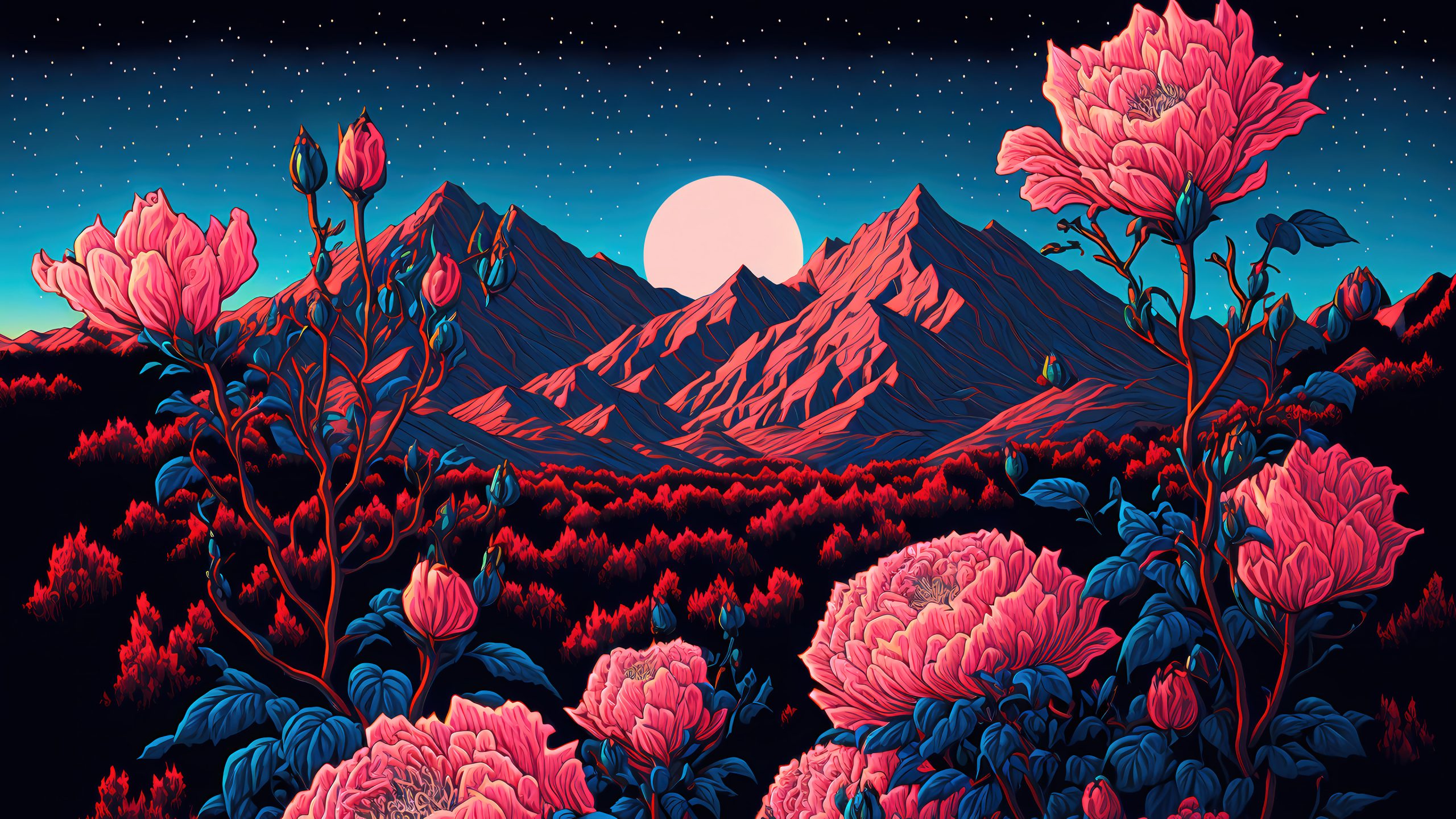 4k Beautiful Flower Digital Art Wallpapers Free Download 2024