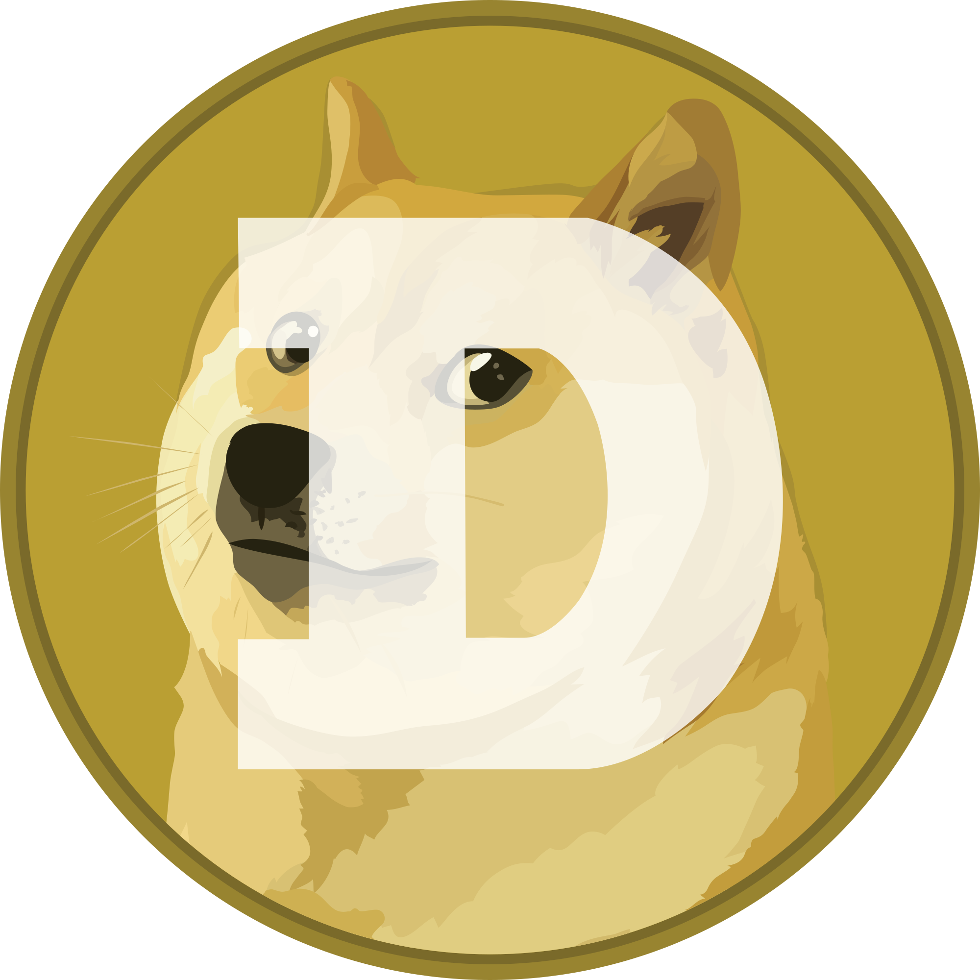 background Transparent, cryptocurrency, Dogecoin, Logo - Dogecoin cryptocurrency logo PNG background Transparent