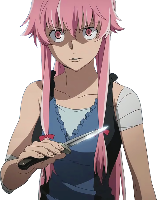 High - Gasai Anime Female Yuno PNG Image High Quality Free Download Background Transparent