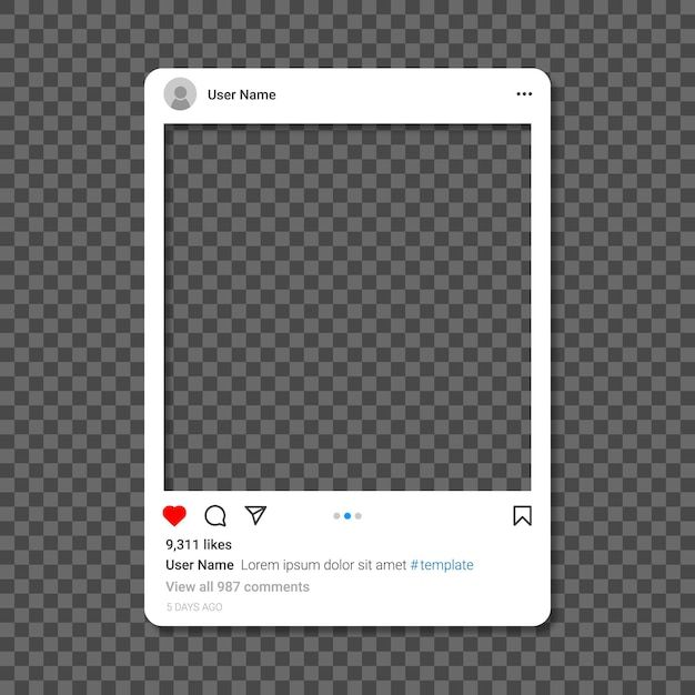 Background, cadre, Free, Gratuite, Instagram, Modèle, transparent, transparent background, vecteur - Modèle de cadre Instagram | Vecteur Gratuite | Free Background Transparent 584201382947537121